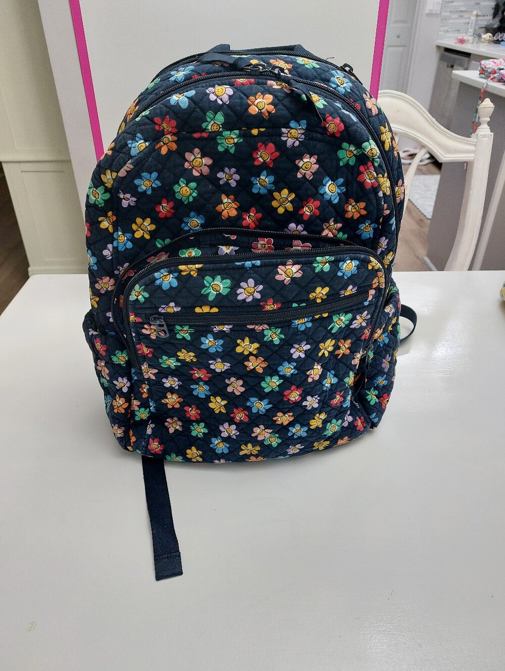 Vera Bradley Campus Backpack Rainbow Pride Daisies
